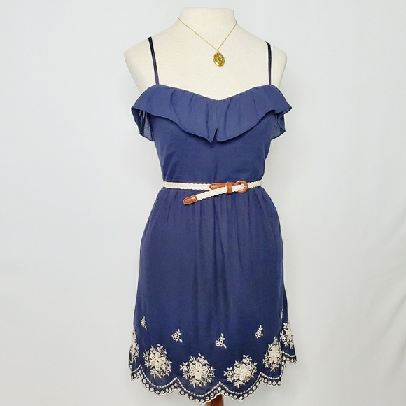 Navy Blue City Triangle Dress - (GUC) Size 1 - Picture 1 of 10